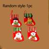 1/4pcs-Merry Christmas Socks Christmas Tree Ornaments Sack Xmas Gift Candy Bag Cute Fabrics with Multiple Styles