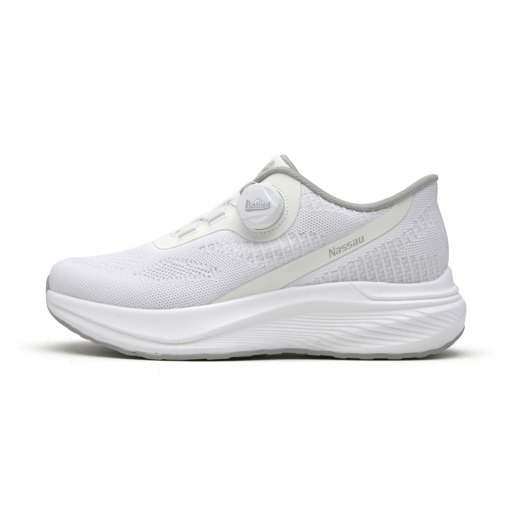 Nassau Baroin Members Cushioning Dial Sneakers (White)