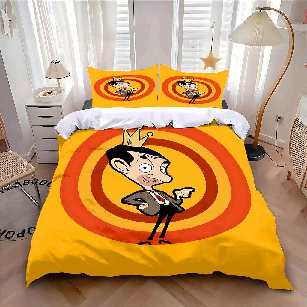Bohnen Zeichentrickserie Bettwäsche-Sets Steppdecke Tagesdecke Bettbezug Cartoon Bettbezug Kissenbezug Kinder Erwachsene Größe Heimtextilien