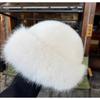 Imitation Mink Fur Fluffy Fur Bucket Hat Solid Color Winter Beanies Hat Russian Cap  Cold Weather