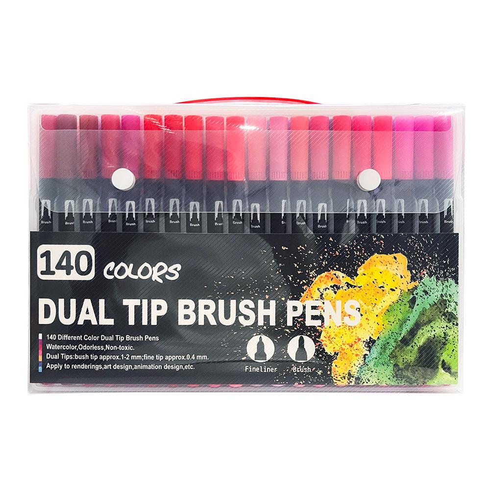 Washable Double-Ended Watercolor Markers with Soft Tips for Kids' Art