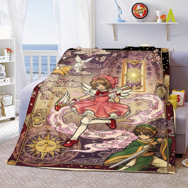 Cardcaptor Sakura Lightweight Flannel Blanket Soft Warm Throw Cozy Blanket for Sofa Bed Home Decor -QJY