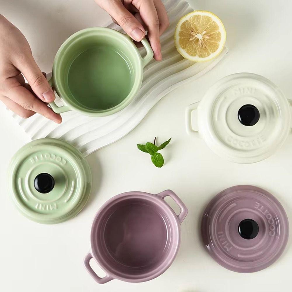 200ml Ceramic Breakfast Bowl Anti-scalding Creme Brulee Bowl French Onion Soup Bowl  Butter