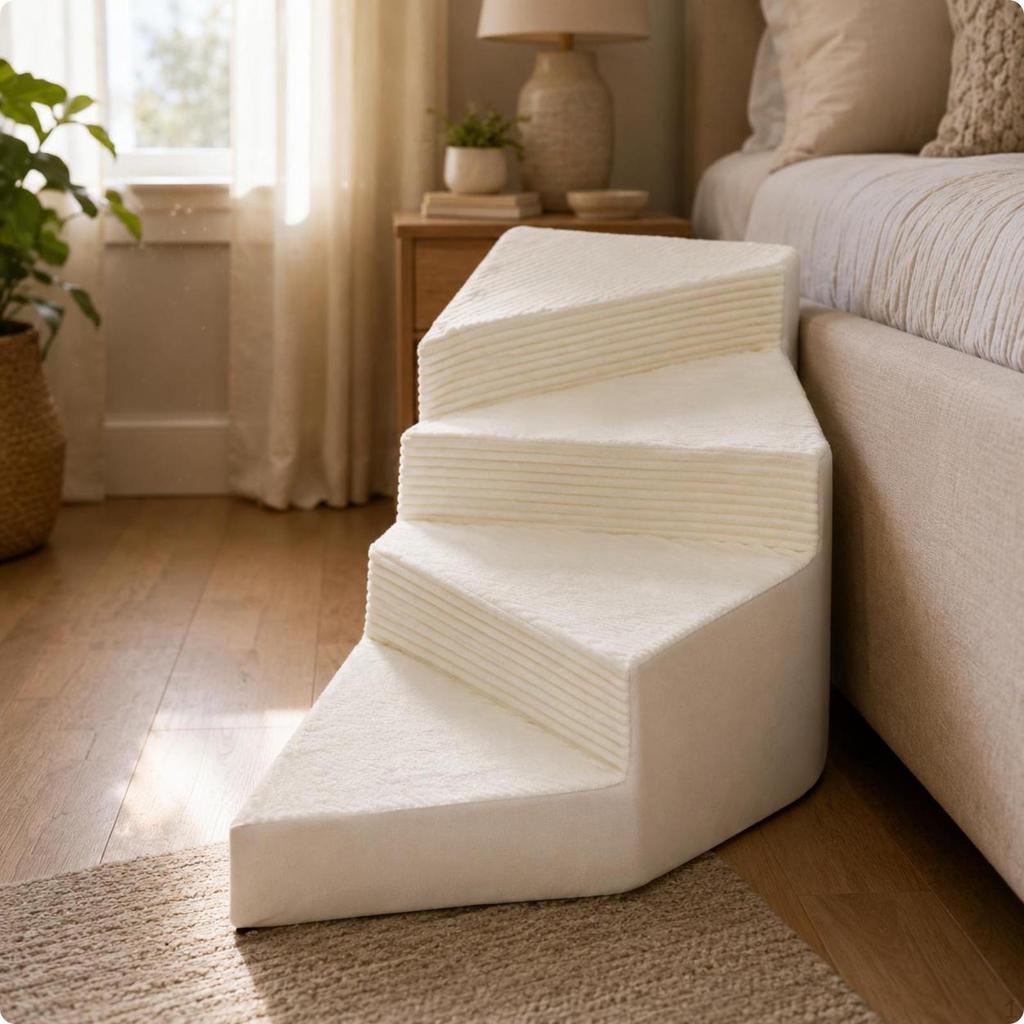 Hundetreppe rutschfest erhöhte Möbel Stufen-Design Haustiertreppe Rampe für das Bett 3 Stufen