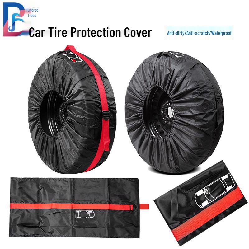 Car Spare Tire Protective Cover - Sunproof & Dustproof 190T Polyester Taffeta Storage Bag