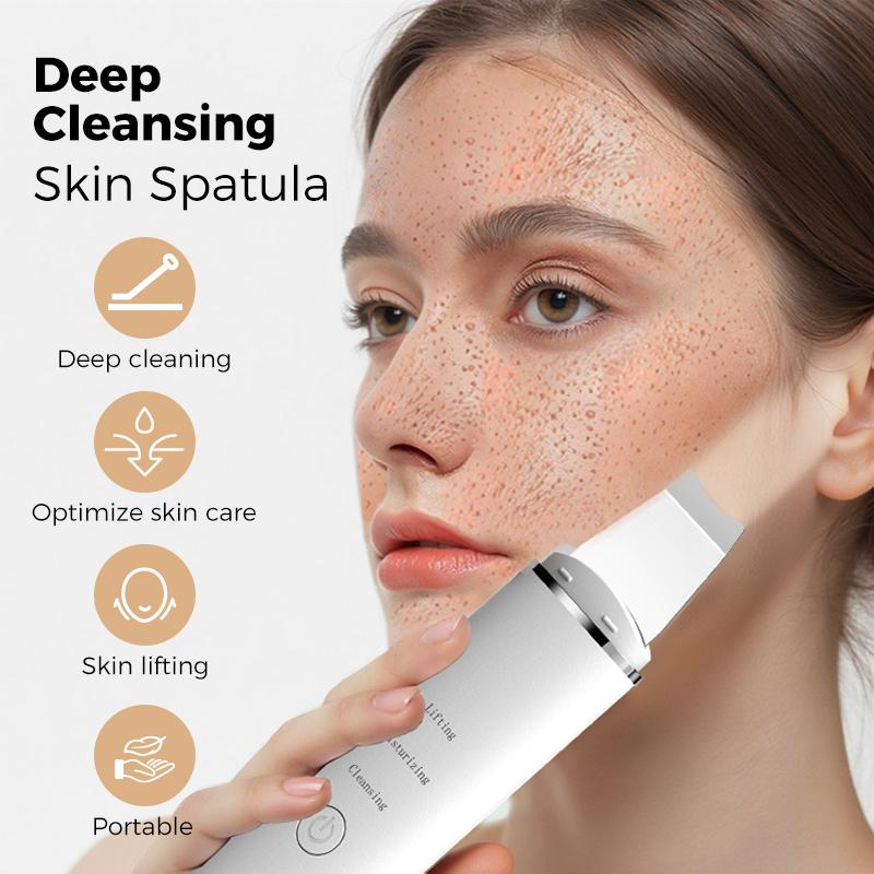 Ultrasonic Skin Scrubber Scrubber Deep Vibrate Facial Cleaner Shovel Face Scrubber Peeling Black Head Remover Facial Massager