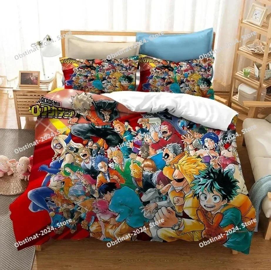 Anime 3D My Hero Academia Shoto Todoroki Bedding Set Printed Single Comforter Duvet Cover Pillow Case 3 Pieces Kids Adult Size