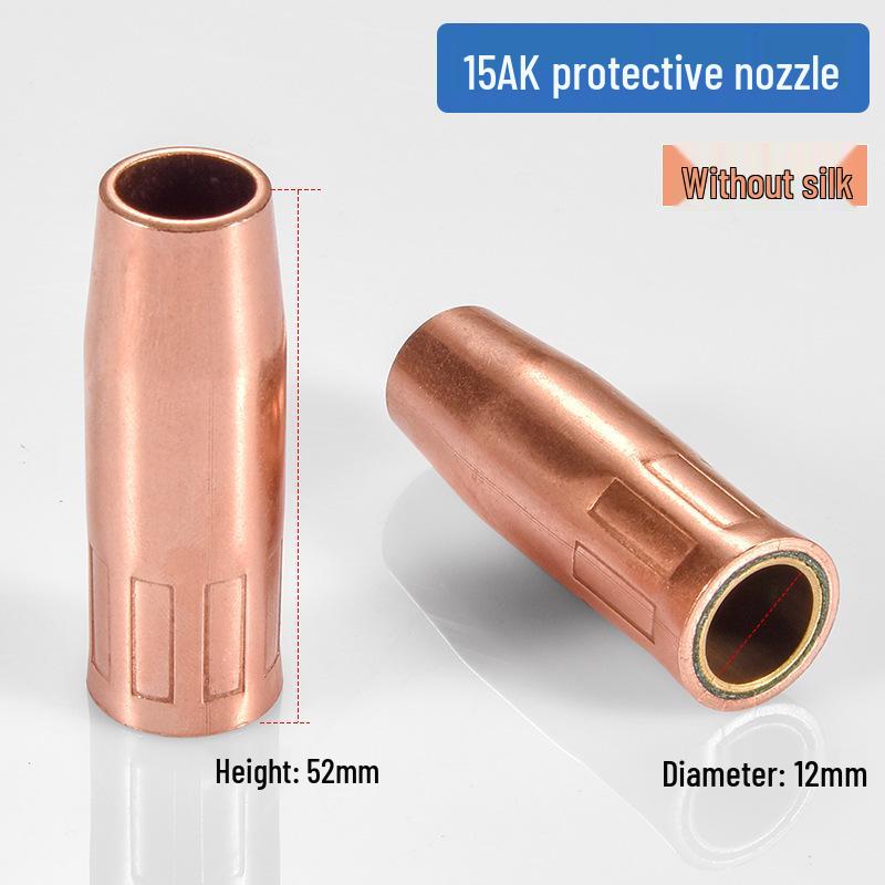 MIG Welding Protective Nozzle & Sleeve Set: 200A-500A Thickened Purple Copper for Gas Shielded Welding