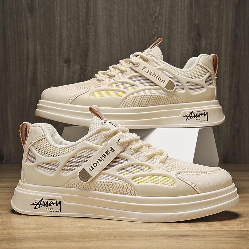 

Breathable mesh sports men s shoes new fashionable versatile male student board shoes 44