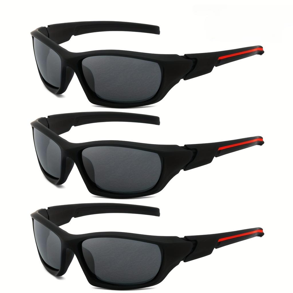 3pcs New Bicycle Polarized Sunglasses Men's Cycling Sunglasses Driving Glasses Outdoor Sports Glasses
