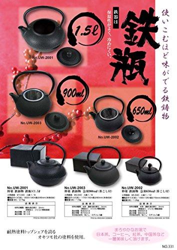 Captain Stag Ikuraku Cast Iron Teapot, 900ml, with Tea Strainer, UW-2003