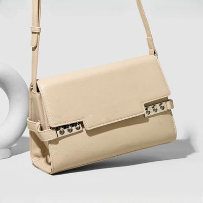 PU Premium Luxury Women's Shoulder Bag Spring New Fashion Rivet Accessories Female Sling Bag Simple Solid Color Lady Crossbody Bag for Party Daily Use