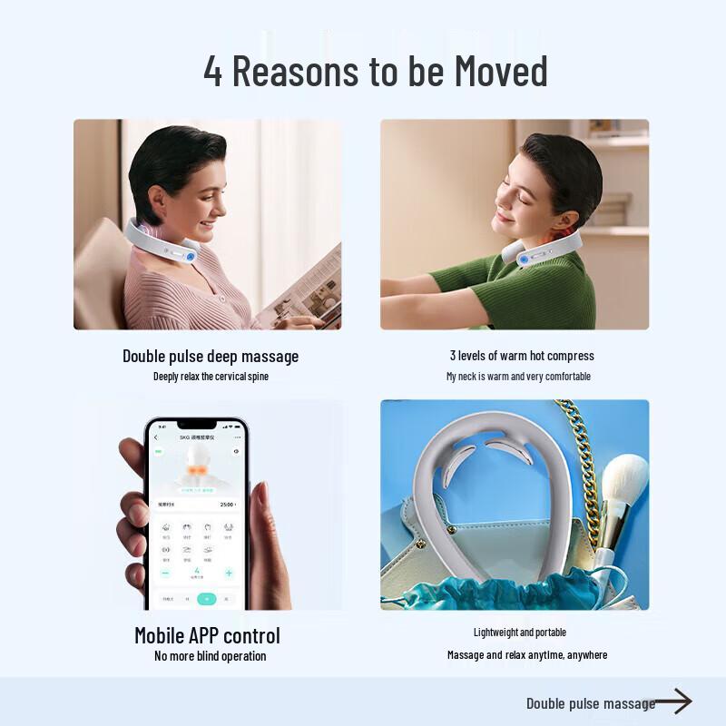 SKG G1-3 Luxury Smart Neck Massager CN Plug (adapter Included)
