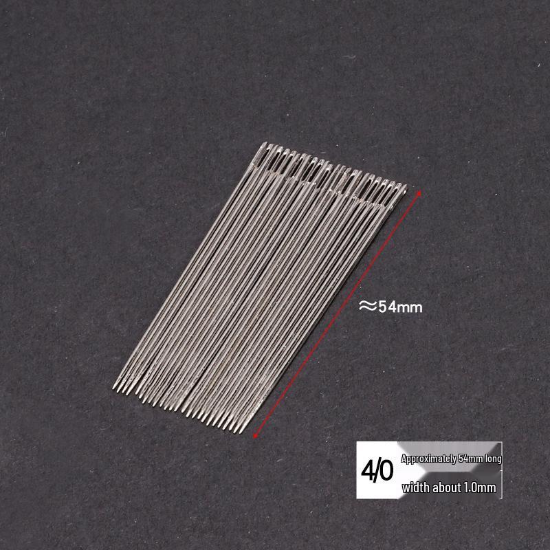 Ac Big Eye C pentru Cusut Manual - Ac de Oțel de Uz Casnic pentru Haine și Broderie, cu Tub pentru Ac