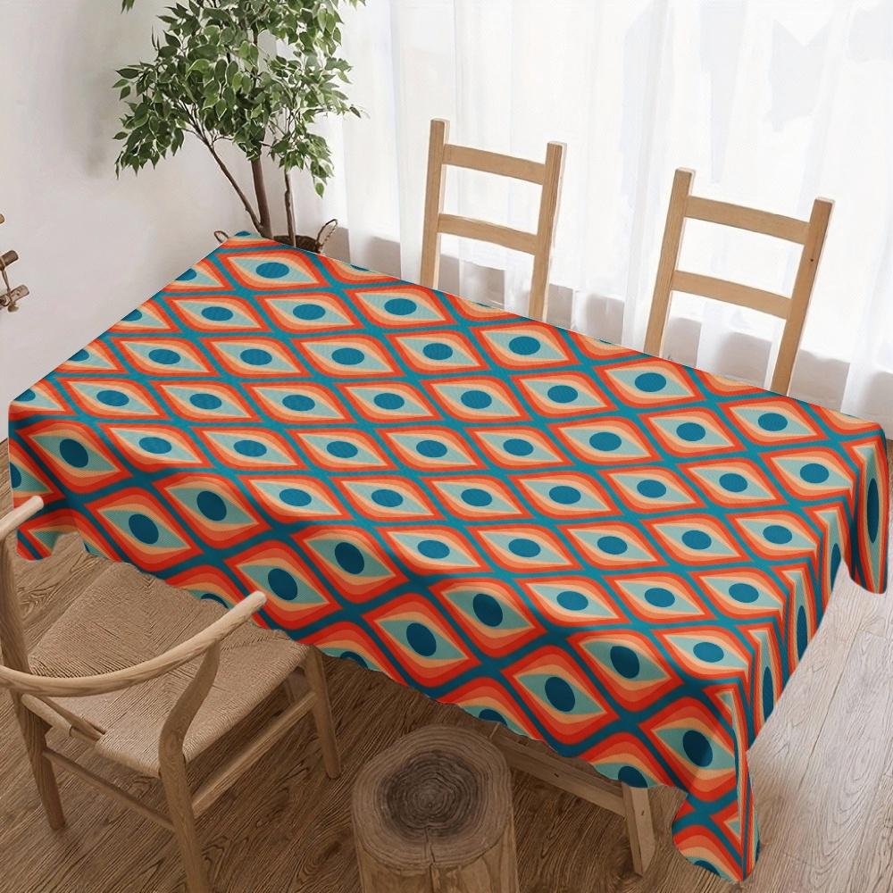 Jingyue Pet Unisex Geometric Pattern Rectangle Table Cloth For Table Decor Kitchen Dining Waterproof Reusable Tablecloth For Table Home Patio