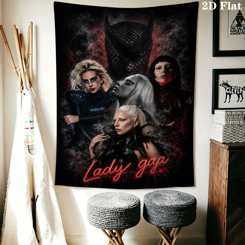Lady Gaga poster Wall Hanging Printed Fabric Blanket Decorative Tapestries for Bedroom Living Room Home Decor