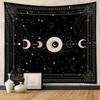 Ins Style Tarot Printed Tapestry for Living Room Sun Moon and Stars Wall Hanging Covering Cloth American Meditation Room Decor