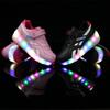 Neue Jungen Einrad Leucht-Laufschuhe Mädchen USB-Aufladung Zyklus LED Leuchtende Radschuhe Trend Skates