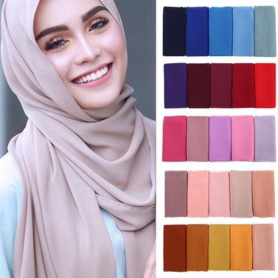 Ženy Dámy Dlouhý Pevný Tenký Šátek Muslim Hidžáb Jersey Ukradl Pashmina Módní Šály Zábaly