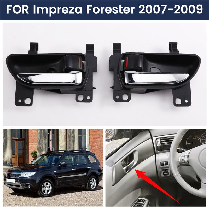 1Pair Interior Door Handle Chrome For For Subaru Impreza Forester 2007-2009 61051-FG031-VH 61051FG030JG 61051-FJ020-VH