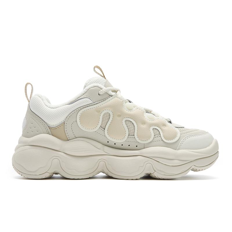 

New FILA PEASE WE Wear resistant And Lightweight Low top Casual Shoes Women s White Brown F12W541121FMA 36.5