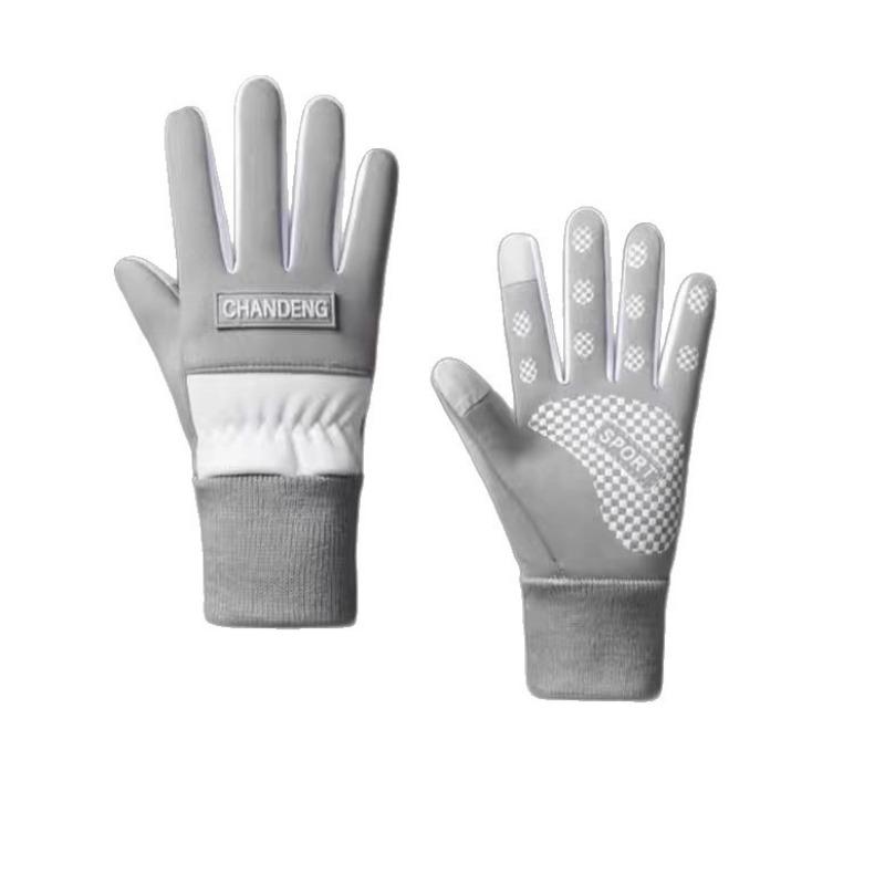 Outdoor-Sport-Radhandschuhe Damen Herbst und Winter Samt warm Fahren Straßenbahn rutschfest, winddicht und kältefest Handschuhe