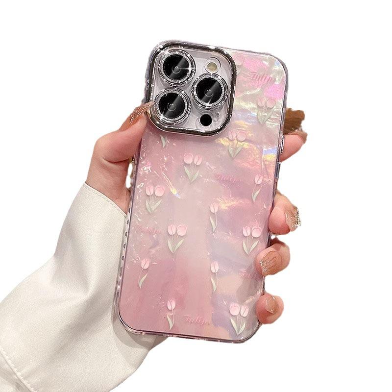 Apple 16 Phone Case Ins Cute Glitter Lens Film Butterfly IMD Compatible with iPhone 15 Pro Heart TPU Cover