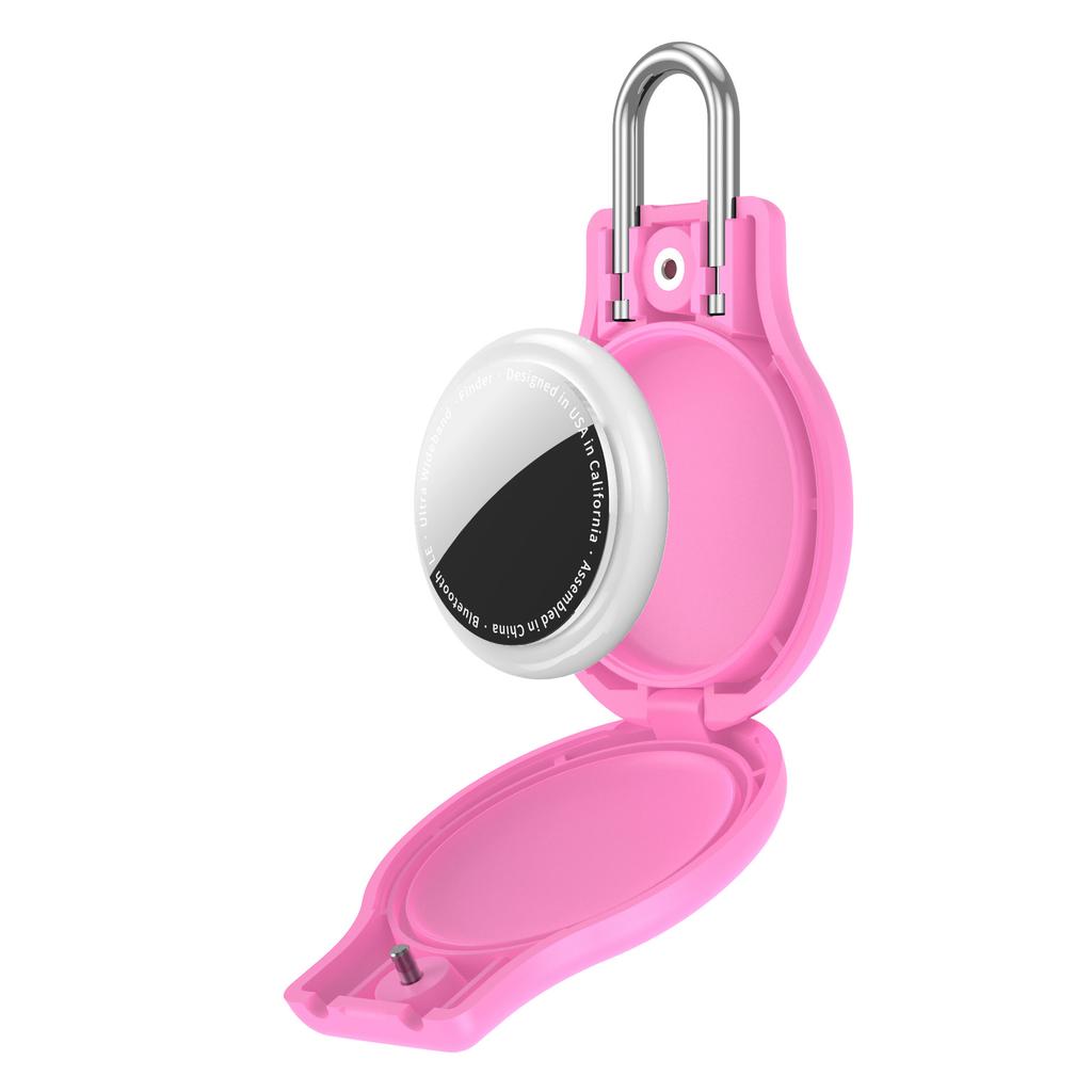 CP69 For Apple AirTag Anti-lost Tracker Waterproof Case Shockproof Metal Cover with Safety Lock