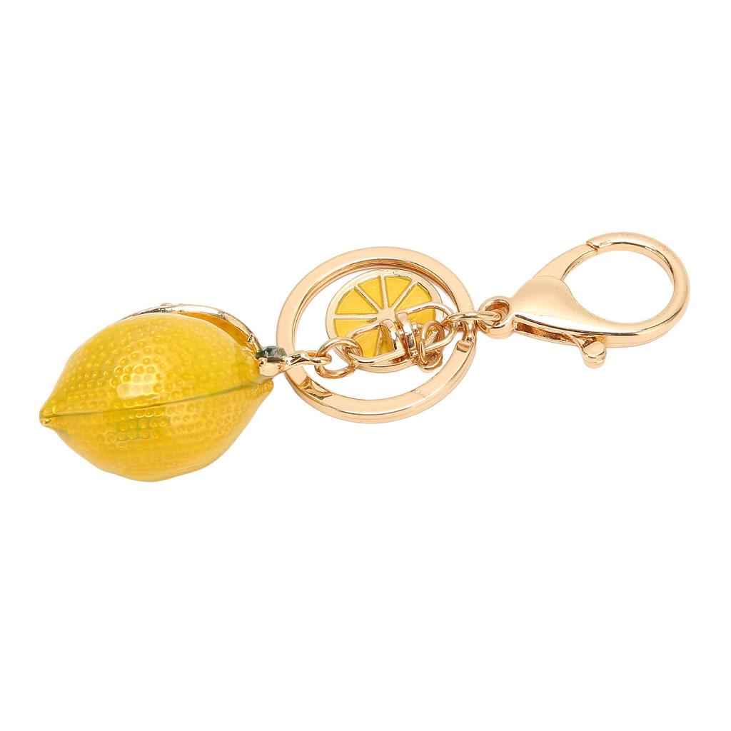 Malý klíčenka citron Silný kov Malý citron s kamínkem Nádherné barvy Citronová klíčenka na klíče Tašku Peněženku