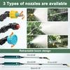 2400mAh High Pressure Electric Garden Sprayer, 3-Nozzle Portable Sprayer for Plant Watering/Irrigation Misting System