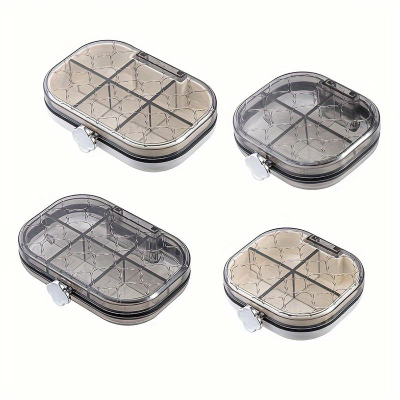 1Pc Compartment Sealed Storage Box Moisture-proof Jewelry Sealed Organizer Transparent Portable Compartment Sealed Pill Box