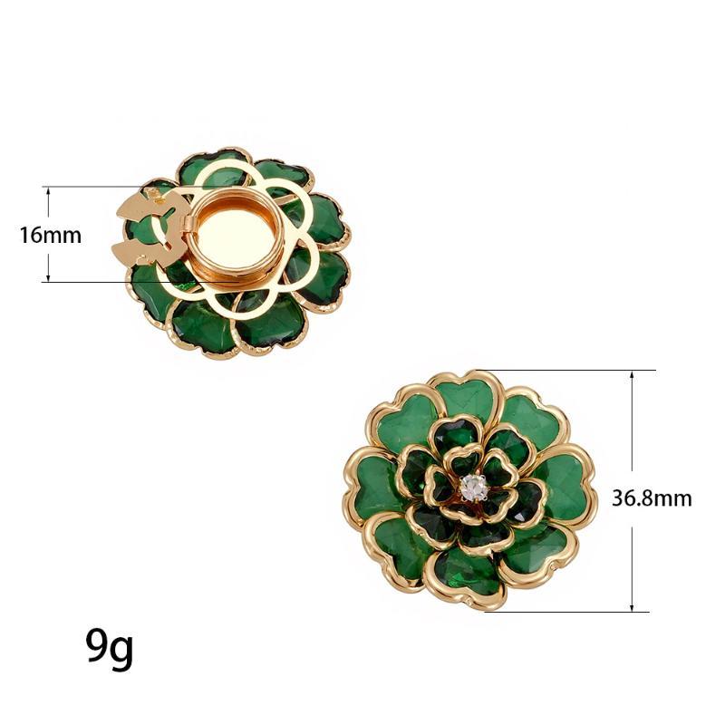Rhinestone Flower Button Covers Scratch Resistant Shiny Button Buckles for High End Outfit Dress Jacket Decor Accessories