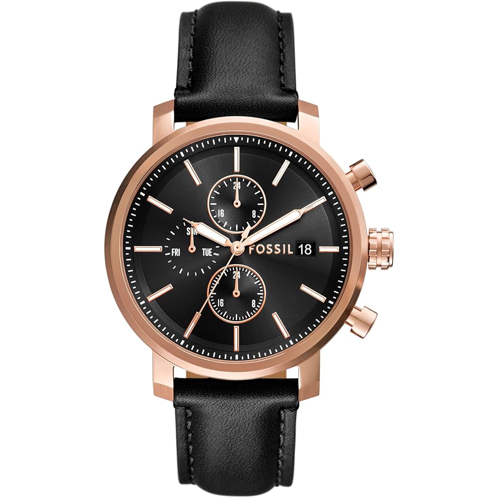 Мужские черные часы Fossil Rhett BQ2893