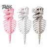Costume Scheletro di Gatto Traspirante, Costume Dinosauro per Animali Domestici, Vestito T-Rex in Morbido Peluche per Halloween, Abbigliamento Divertente da Cosplay per Gatti e Cani Piccoli