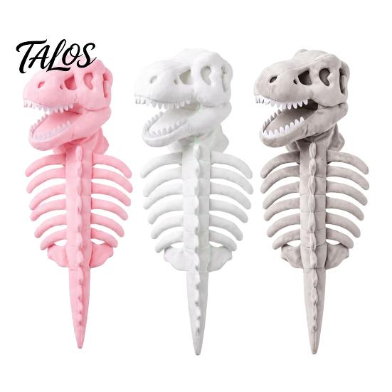 Costume Scheletro di Gatto Traspirante, Costume Dinosauro per Animali Domestici, Vestito T-Rex in Morbido Peluche per Halloween, Abbigliamento Divertente da Cosplay per Gatti e Cani Piccoli