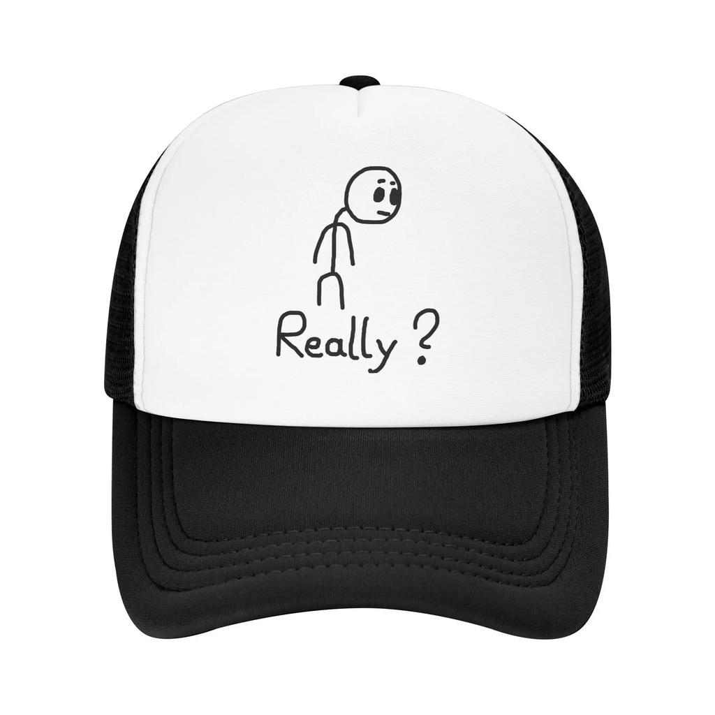 Stickman Design Cool Outfits Mesh Trucker Hat Unisex Cooling Meshback Baseball Cap Trendy Adjustbale