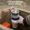 300ml Beer Wine Cups Outdoor Camping Cup Portable Stainless Steel Tea Coffee Milk Mug Stackable Lightweight for Travel Hiking