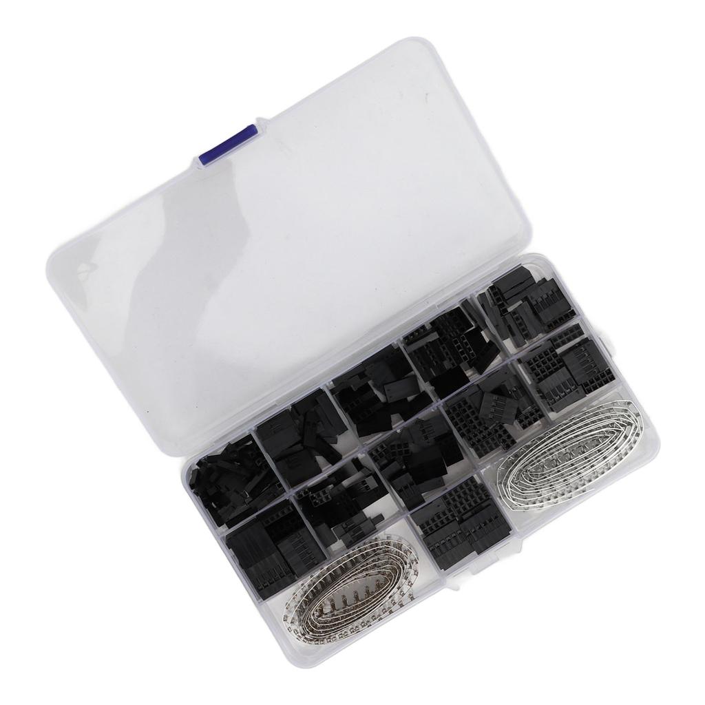 620Pcs 2.54mm Jumper Cable Pin Header Connectors with Male Female Crimp Pins for Cars Computers