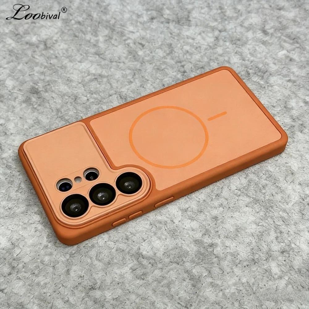 Matte for Camera Film Case for Samsung Galaxy S26 Ultra Plus Magnetic Wireless Charging Frosted Shockproof Cover