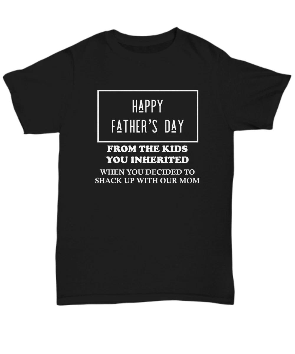 Bonus-Dad T-Shirt From The Kids, Funny Step-Dad Shirt, Happy Fathers Day From Th L