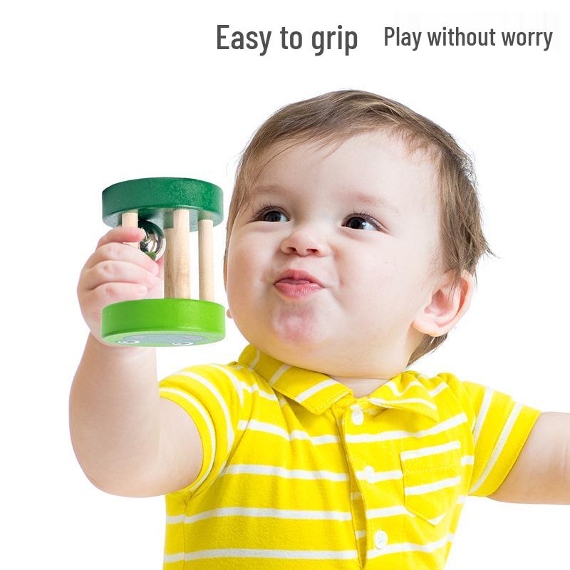 Baby Cartoon Wooden Rattle Toy - Toddler Educational Musical Instrument for Early Learning