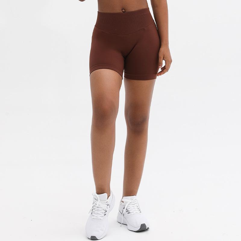 Women's Low-Waist Hip-Lifting Yoga Shorts - High-Elastic, Three-Section Design for Optimal Fitness