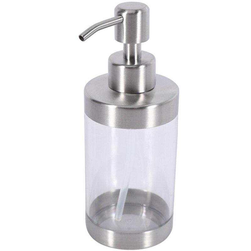 Transparent conditioner bottle with stainless steel stainless steel pump, conditioner/soap dispenser for kitchen or bath | Liquid soap dispensers