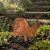 Schnecken-Ornamente Gartenstecker-Silhouetten Erdspieß Wetterbeständiges Eisen Retro Verwitterte Textur Figuren für Hof und Terrasse