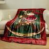 Santa Claus Rocking Reindeer Christmas Blanket bedroom Blanket for Livingroom Couch lunch break Soft throw for Friend's festival Gift