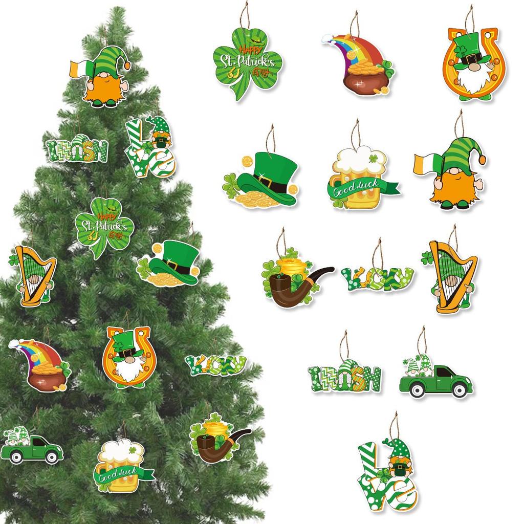12pcs St. Patrick's Party Decoration Hang Tag Irish Festival Party Decoration Hang Tag Hang Card Party Hang Tag Party Decoration