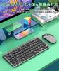 Keyboard and Mouse Set with Bluetooth and USB Rechargeable Keyboard with US for and Android Multi-Pairing, 4-Device Connections, Wireless, Tenkeyless,