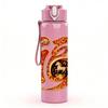 1PC Chinese Fortune Fu Symbol 750ml Color Plastic Sports Water Bottle Leakproof Flip Straw Lid Suitable for Sports Office Home Use
