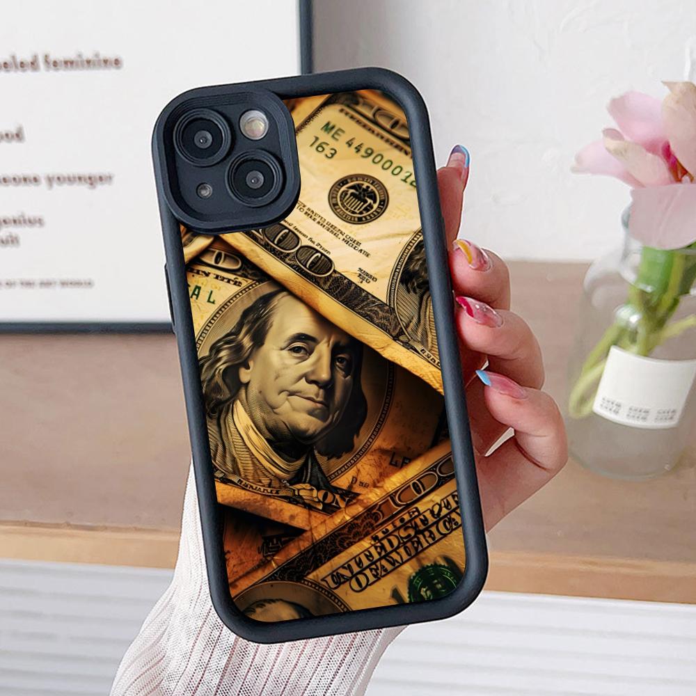 USD Dollar Thicken TPU Mobile Phone Case for iPhone 17 16 15 14 13 12 11 Air Pro Max Plus Colorful Cover