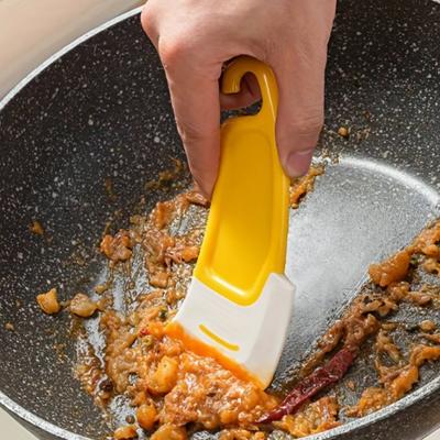 1pc, Silicone Pan Scraper, Dish Cleaning Spatula, Bowl Scraper Dish Scraper, Non Stick Kitchen Cleaning Scraper, Kitchen Gadgets, Kitchen Accessories